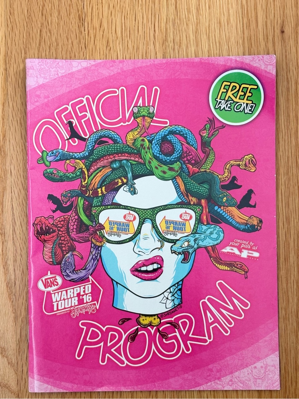 Vans Warped Tour 2016 official program magazine